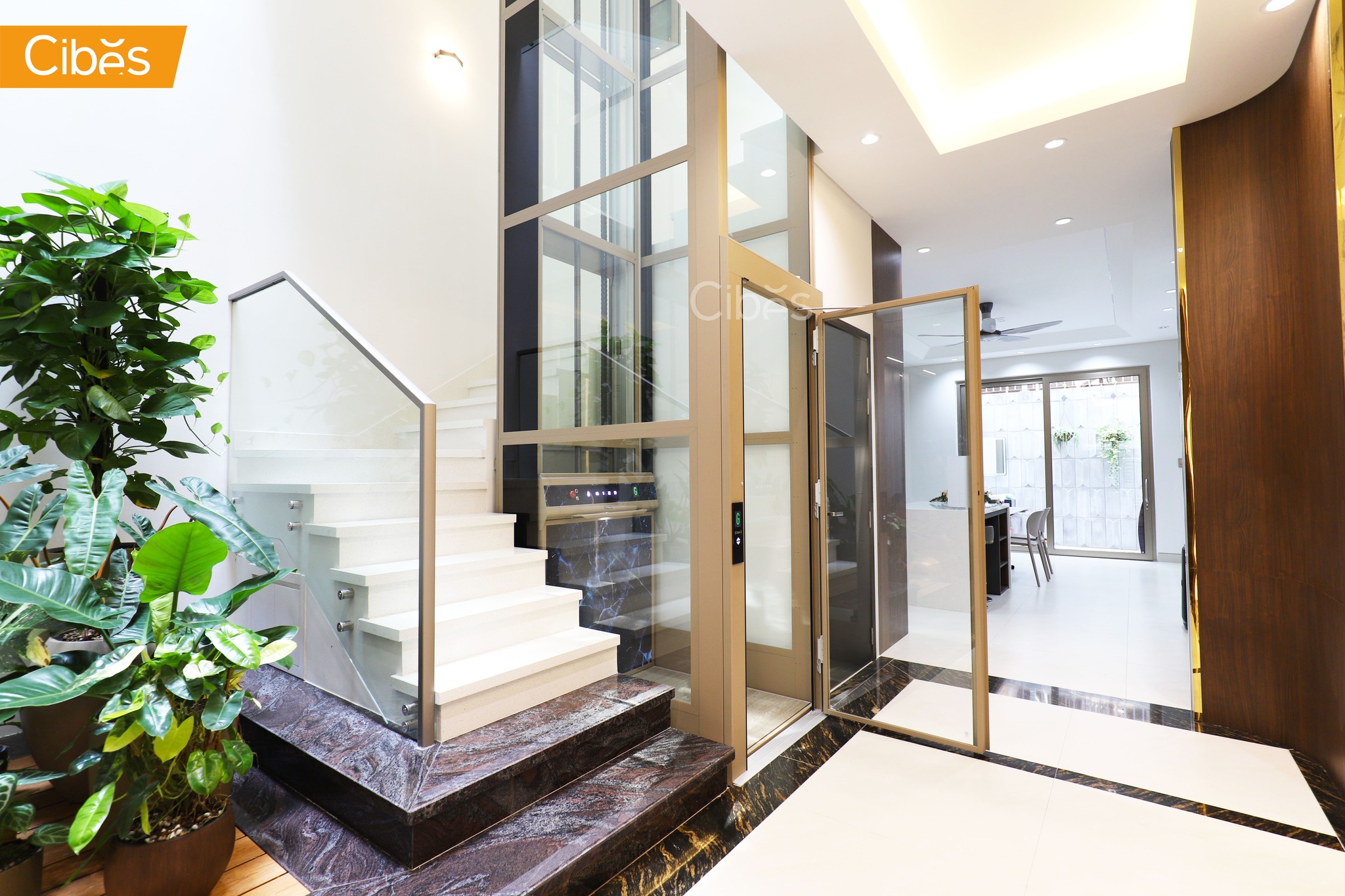 Q7, TP HCM - Thang máy Cibes trong căn nhà phố hiện đại